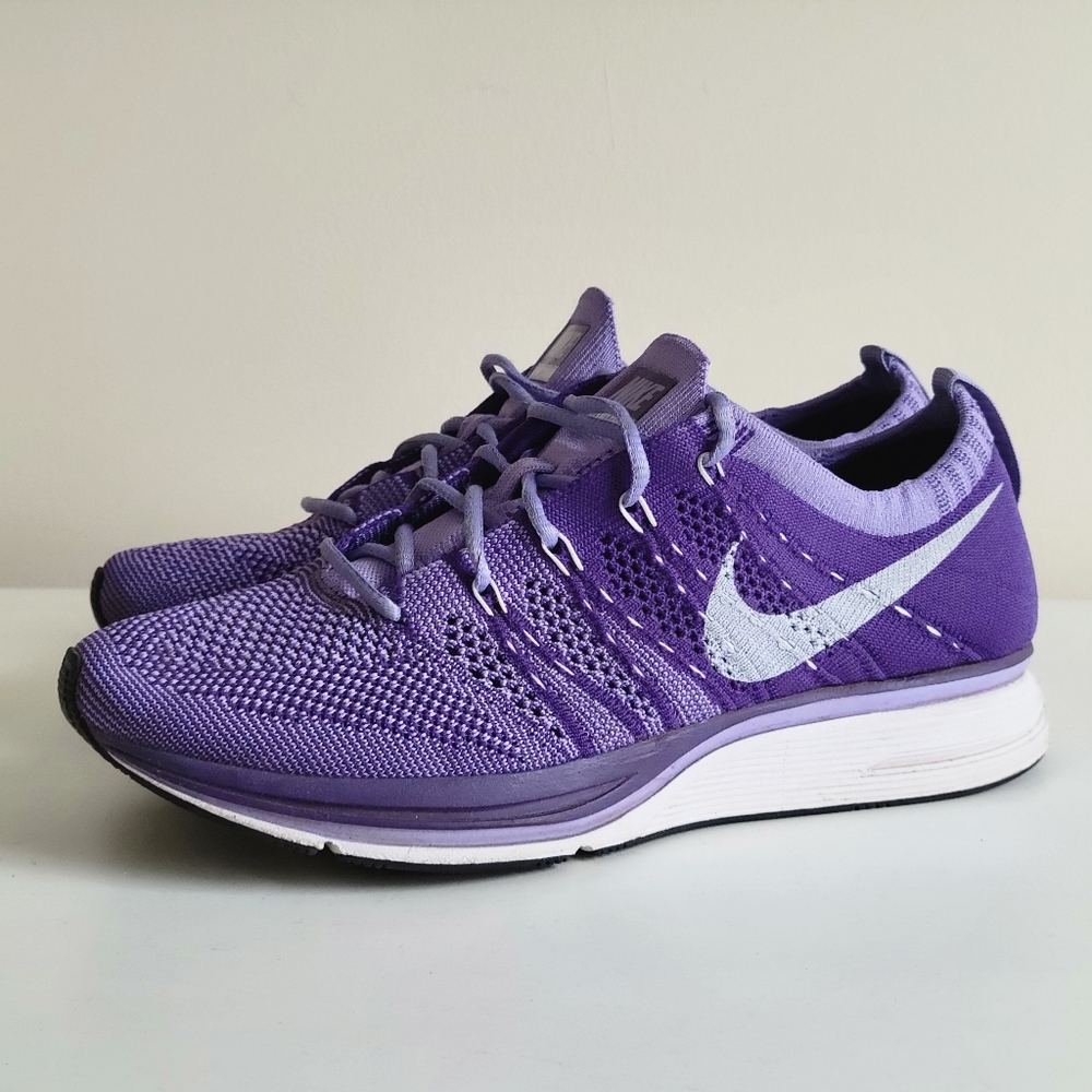 Nike Flyknit Trainer Sneaker Shoes Kick Limited Edition Court Purple 4.5Y 4.5 6W